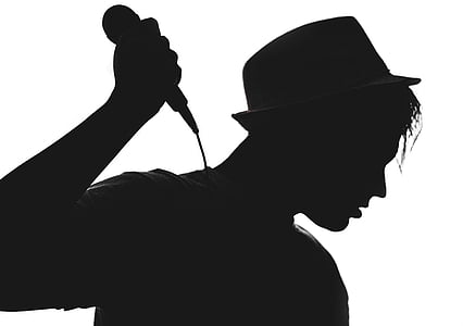silhouette, musician, vocalist, microphone, the artist, concert, music