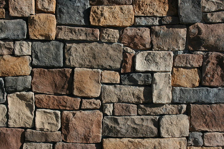 batu, dinding, batu bata, tekstur, kasar, beton, konstruksi