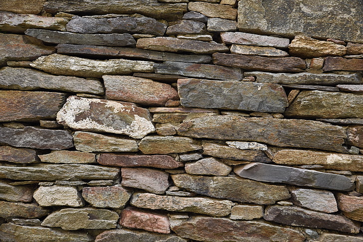 mur de pedra, paret, vell, pedres, fons, roques, natura