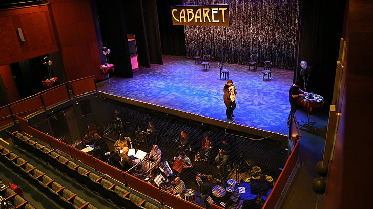kabaret, teater, teater, musikalske, musikk, orkester, grav