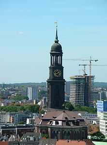 Hamburg, St michaelis, St, Michaelis, kyrkan, dom, arkitektur