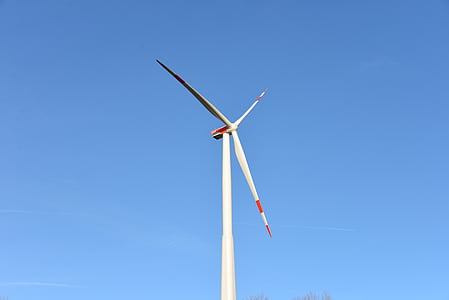 风力发电, 风车, 能源, 生态能源, 风力发电, 天空, 蓝色