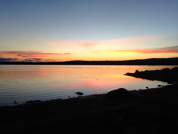 landschap, zonsondergang, kleuren, Québec