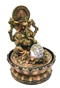 décoration, source, Ganesha, antique
