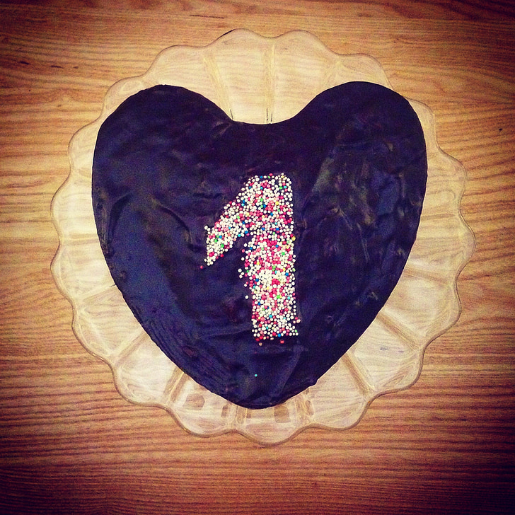 torta, compleanno, cioccolato