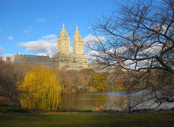 Central park, Manhattan, skyline, weergave, Landmark, NYC, New york city