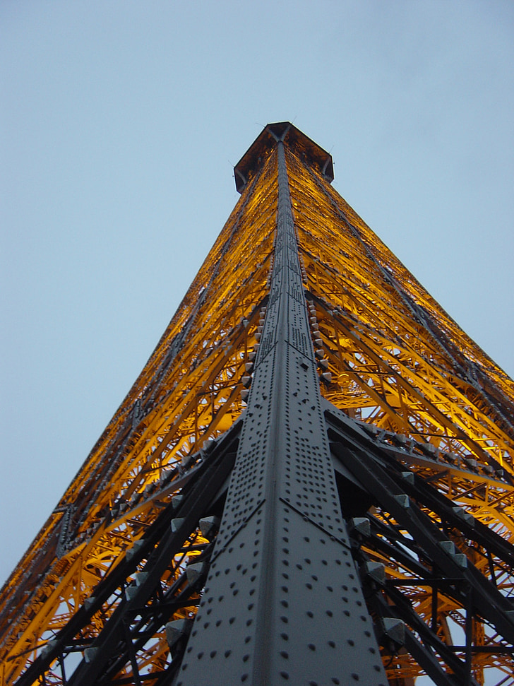 Eiffeltornet, ljus, tornet, Paris, monumentet