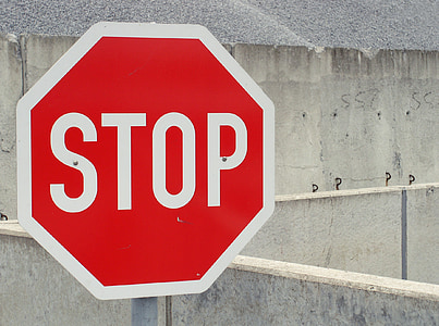 Stop, Schild, Warnung, Straßenschild, Aufmerksamkeit, Straßenschild, enthält