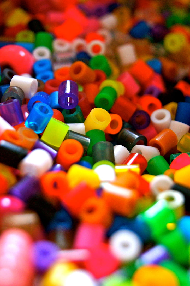kroglice, pisane, plastike, igra, nit, veriga, otrok