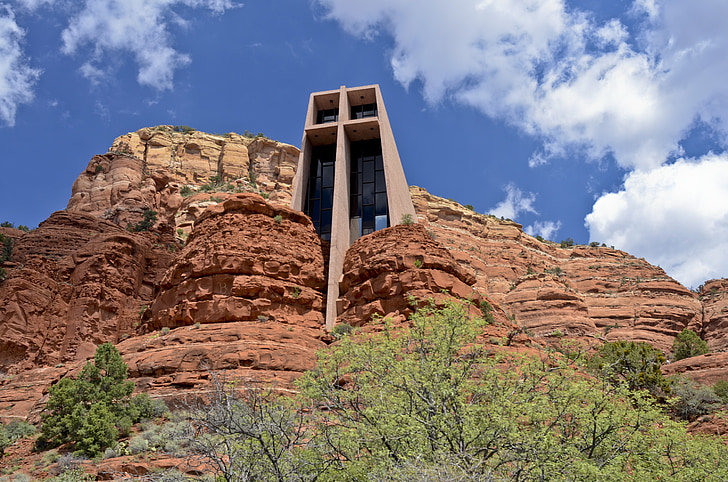 kapela Svetega križa, kapela v skalah, Arizona kapela