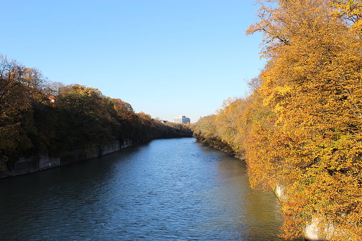 Isar, floden, München, Tyskland