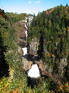 fall, colors, waterfall, autumn, nature, foliage, sept chutes