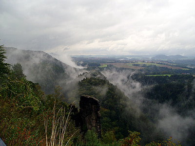 Sächsische Schweiz, Schönheit, Atmosphäre, Nationalpark Sächsische Schweiz, Nebel