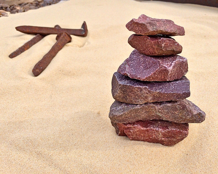Лінійчата діаграма з камінням, залізниця, пісок, трек, стек, залізниця, камінь