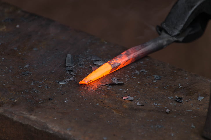 ferro quente., metal, metalurgia, Smith, artesanato antigo