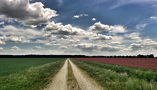 road, countryside, landscape, outdoor, nature, sky, clouds