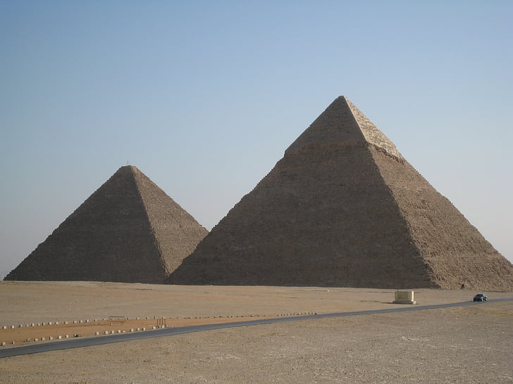 egypt, pyramids, giza, ancient, triangle, desert, history