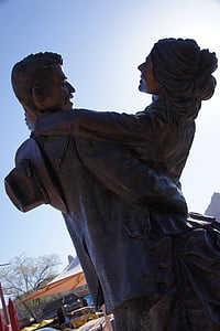 Статуята, двойка, Любов, две, пътуване, култура, скулптура