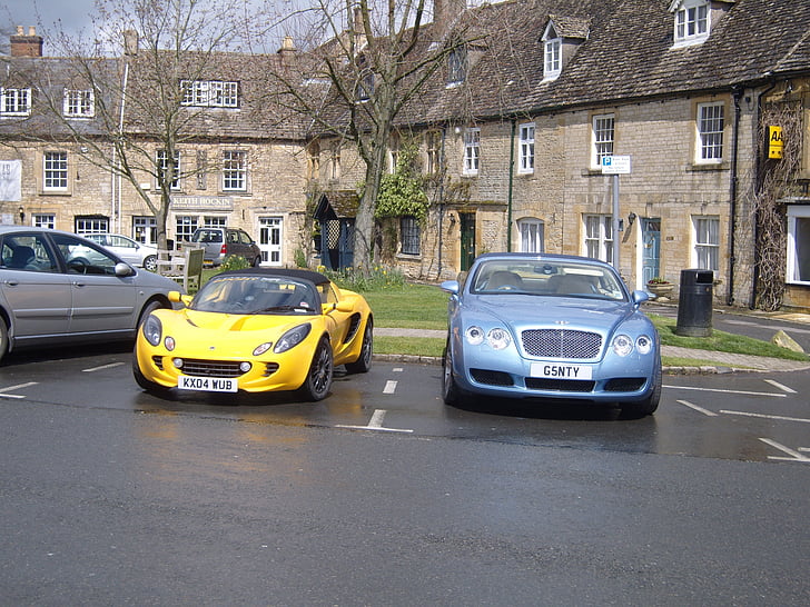 l'automòbil, Lotus, Bentley, cotxe, carrer, cotxe esportiu, vehicle de terra