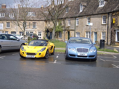 autó, Lotus, Bentley, autó, utca, sportautó, szárazföldi jármű