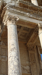 columna, Efeso, histórico, Turquía, antigua, arquitectura, antiguo