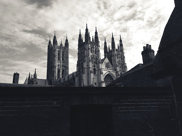 arhitektura, stavbe, Canterbury katedrala, katedrala, cerkev, Gotska, gotskem slogu