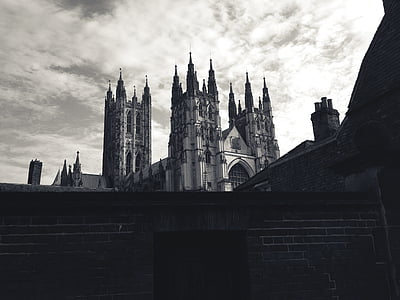 arquitectura, edificio, Catedral de Canterbury, Catedral, Iglesia, gótico, estilo gótico