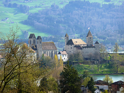 rapperswil, 恢复, 城堡, 瑞士, 建筑, 苏黎世湖, 感兴趣的地方