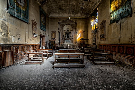 empty, church, architecture, building, infrastructure, old, ancient