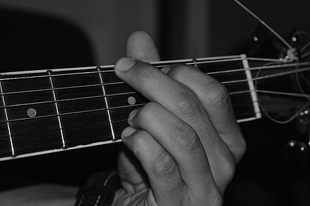 guitar, guitarist, instrument, music, musician, acoustic, black