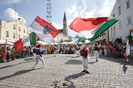 drapeau vacille, marché, Waldkirch