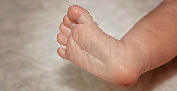 voet, baby, baby voet, pasgeboren, tien, blote voeten, kleine