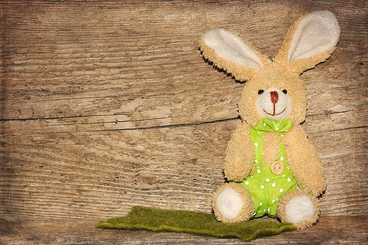 fusta, conill de teixit, conill de Pasqua, fons, text dom, aspecte retro, Nadal