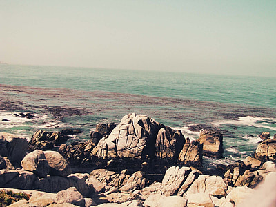 kameny, balvany, pobřeží, oceán, Já?, voda, Příroda