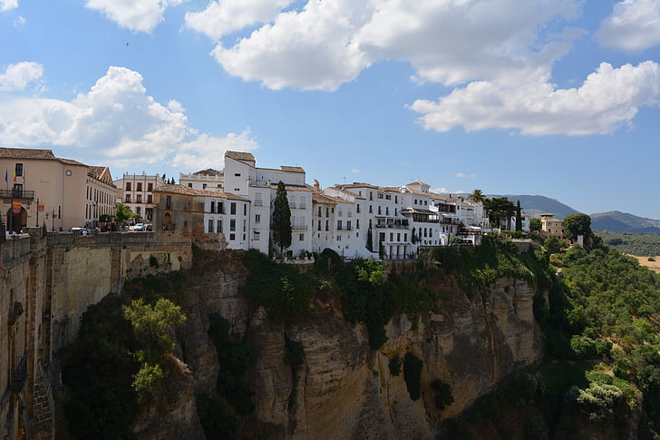 Ronda, Andalusië, rotsachtig plateau, kloof, Spanje, toeristische trekpleister, Hill city
