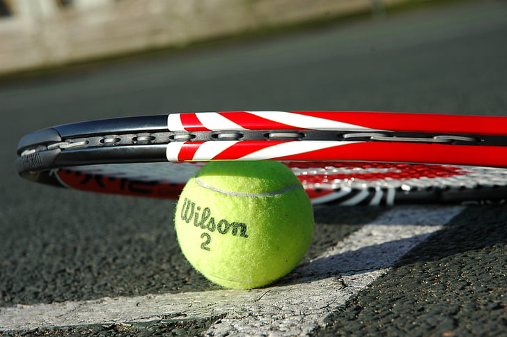 tennis racket, tennis ball, tennis, sport, no people, transportation, day