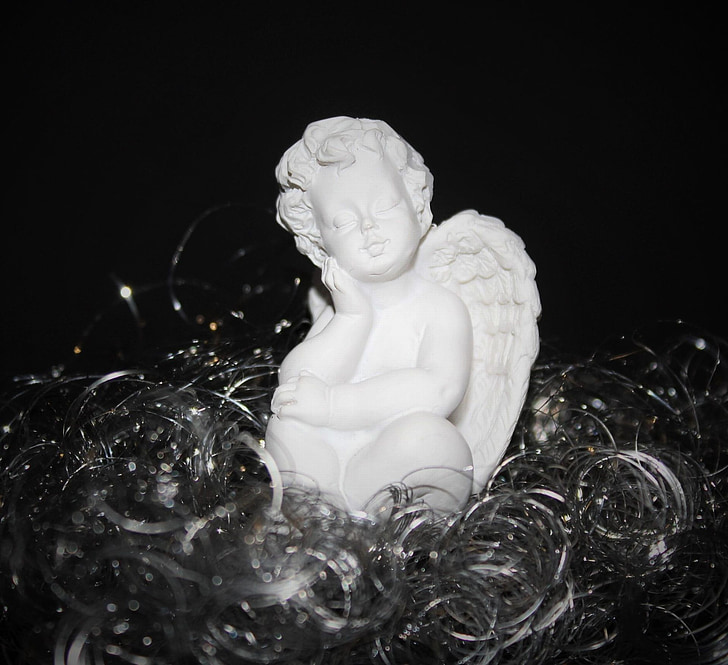 ängel, Figur, skyddsängel, ansikte, tro, Angel figur, melankolisk