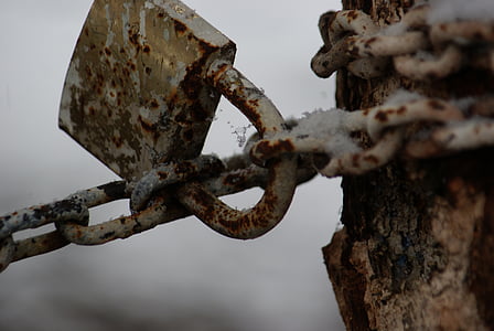 lock, forbidden, chain, rusty, steel, metal, iron - Metal
