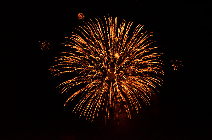 vlam, firecracker, Festival, viering, nacht, exploderende, vuurwerk