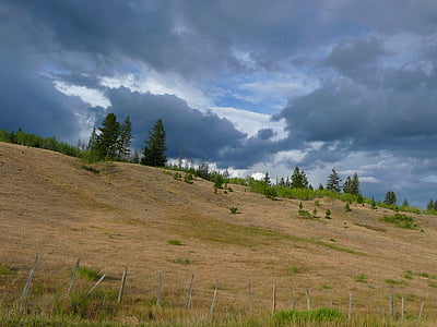 orage, nuages sombres, météo, paysage, Chilcotin, Cariboo, Colombie-Britannique
