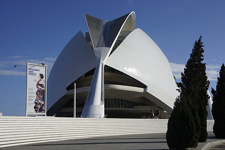 Palais de la Reine sofia, Valencia, architecture, moderne, Espagne, bâtiments, Hemisfèric
