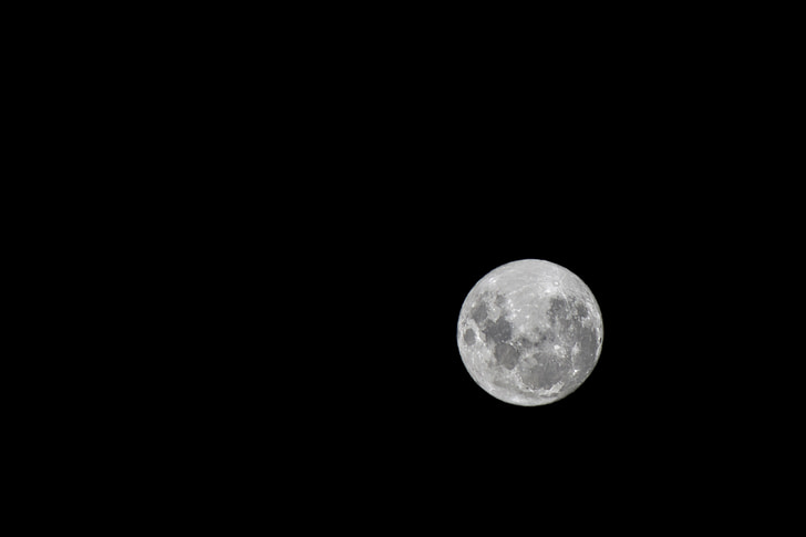 Lune, nuit, clair de lune, sombre, espace, lunaire, astronomie