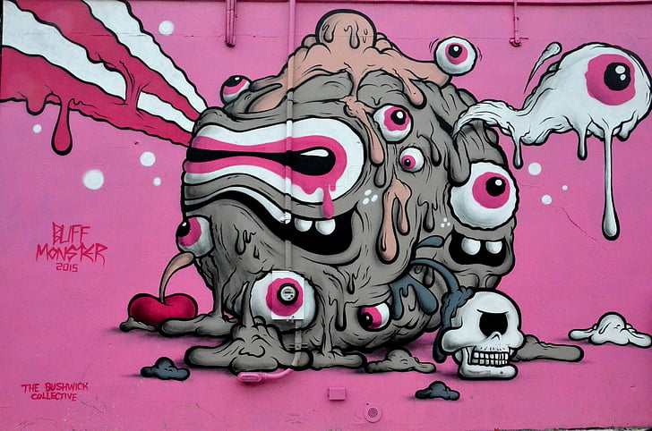 art de la rue, Graffiti, New york, art, mur, pulvérisation, émotion
