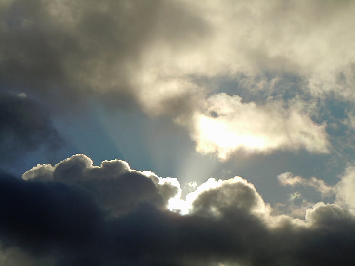 oblaky, Sunbeam, Dažďové mraky