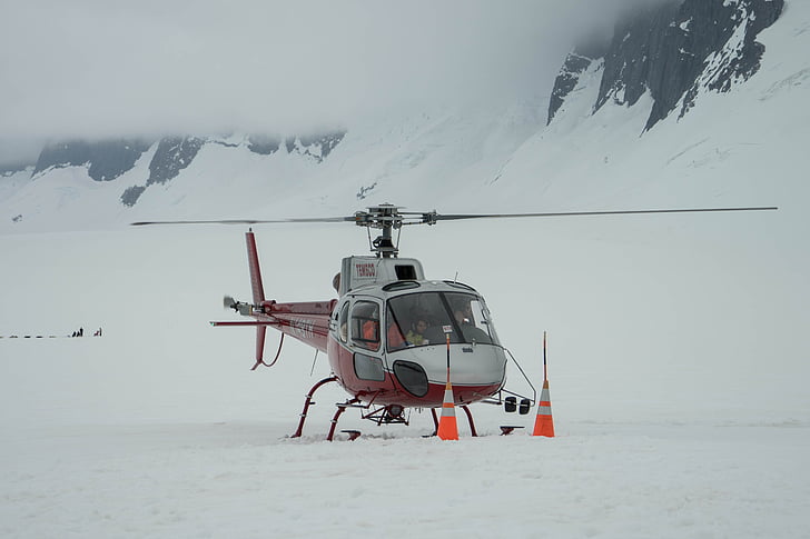 helikopter, Alaska, Mendenhall-glaciären