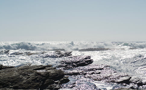 mar, oceano, ondas, pedras, Costa, natureza, onda