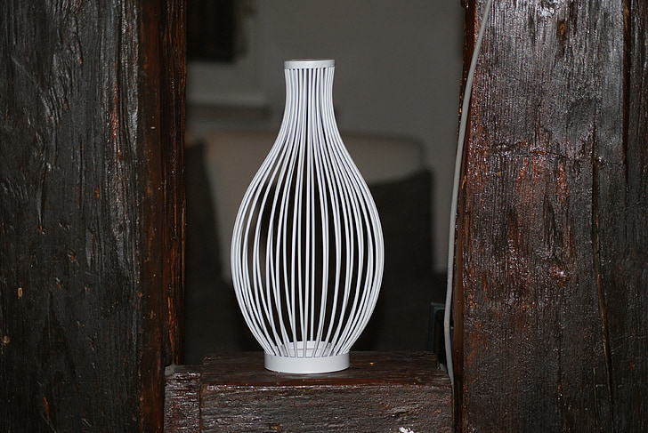 váza, fém, fehér, vas, fényes, Art, felület