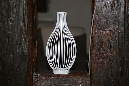 vase, metal, white, iron, shiny, art, surface