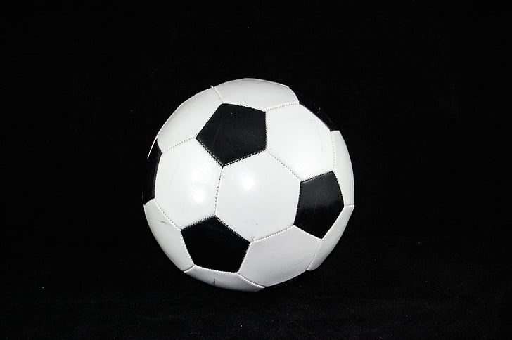 fekete, fehér, foci, labda, Labdarúgás, sport, futball-labda