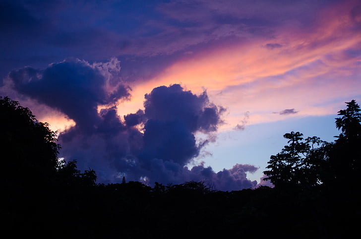 dusk, sunset, sky, twilight, horizon
